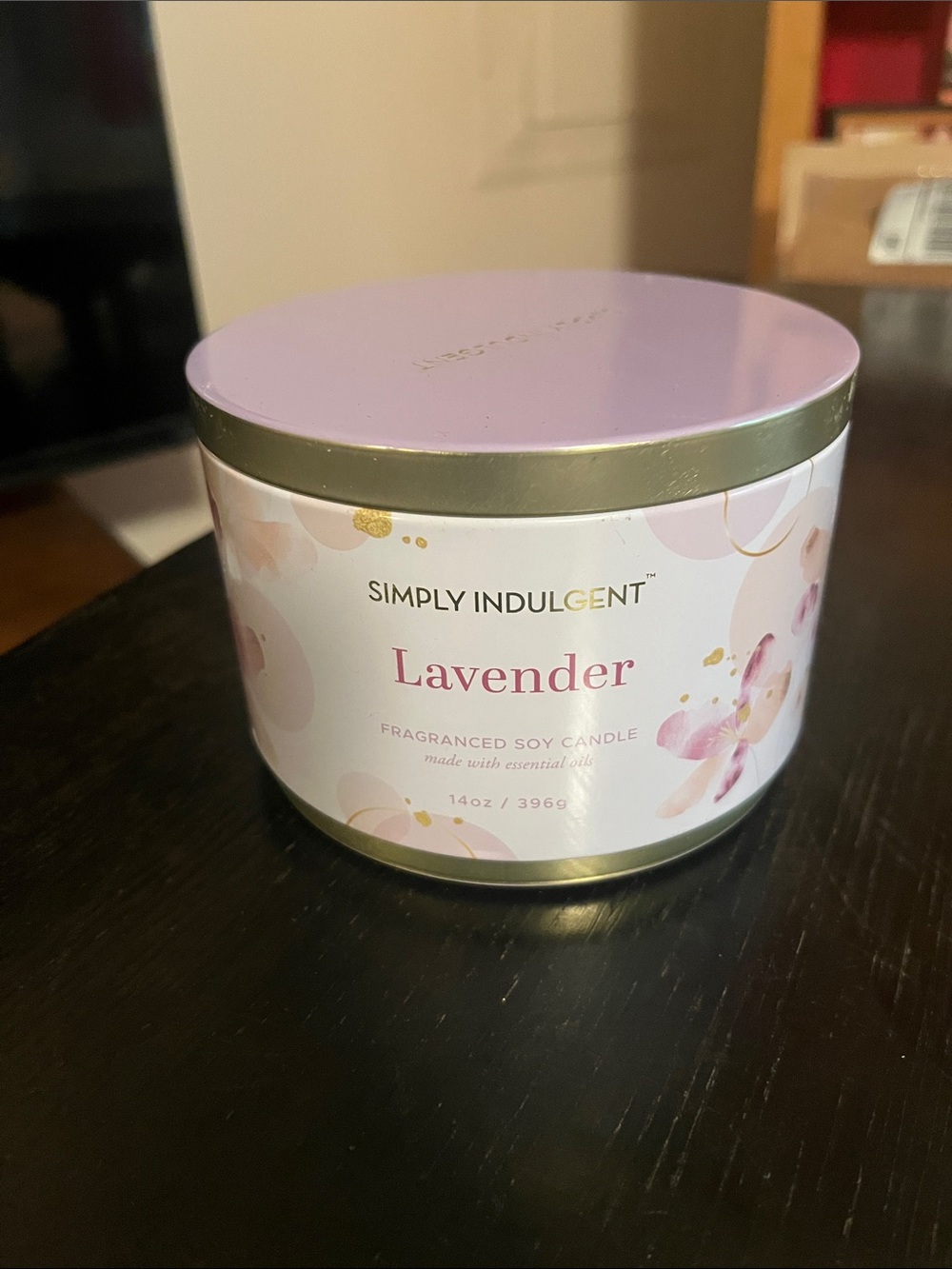 NWT Simply Indulgent Lavender Soy Candle - 14 oz.